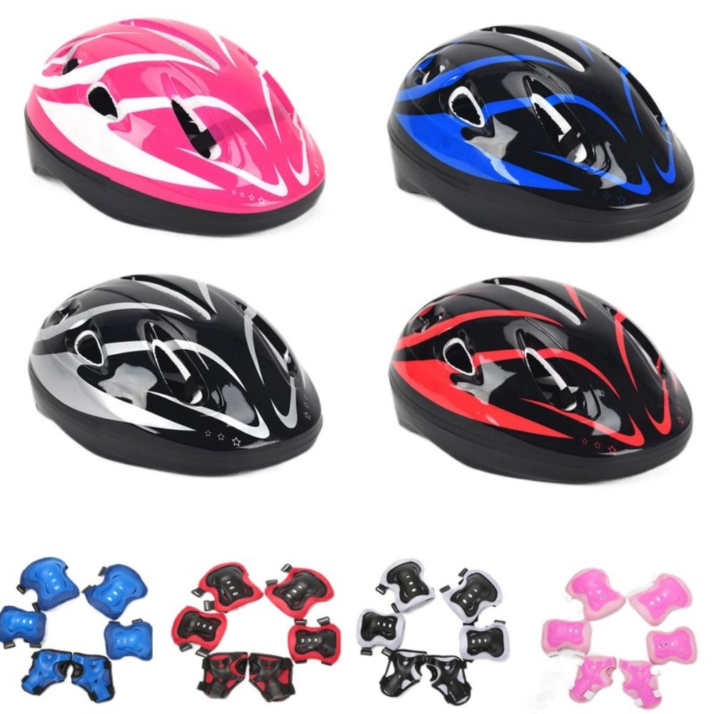 Scooter Helmet Set - وسادات الركبة والكوع للأطفال ، واقي