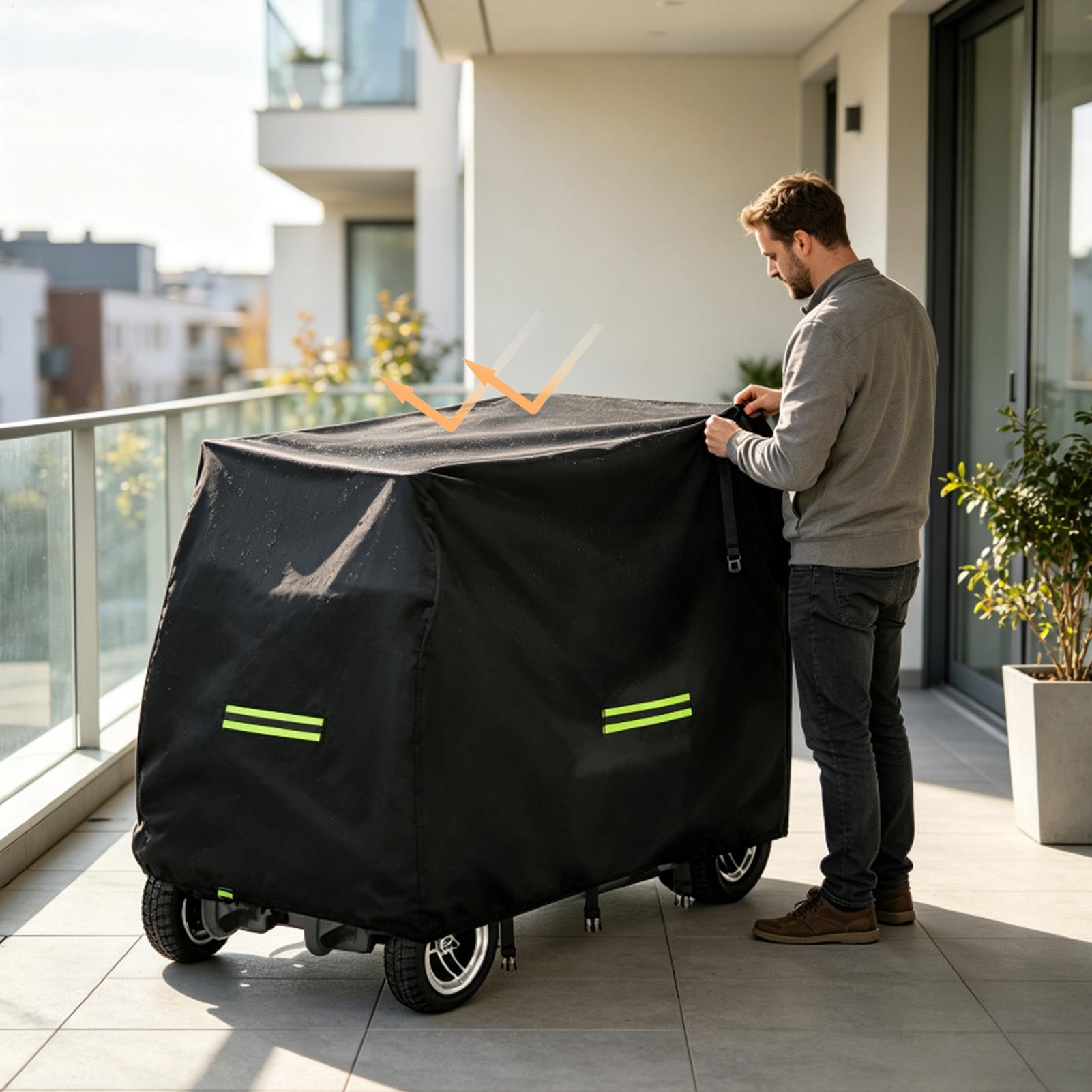 غطاء سكوتر التنقل المقاوم للما - مراجعة Electric Scooter Rain Cover وسعره